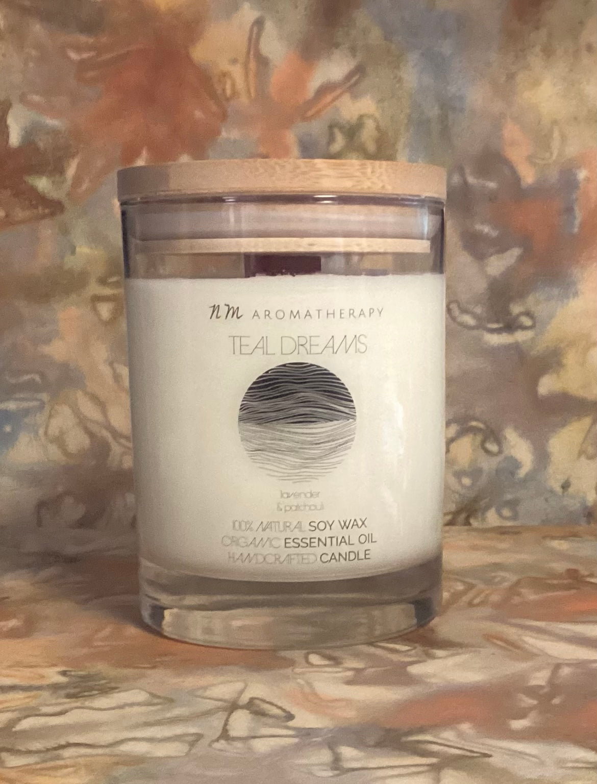 100% Natural Soy Wax Candle scented with organic essential oils