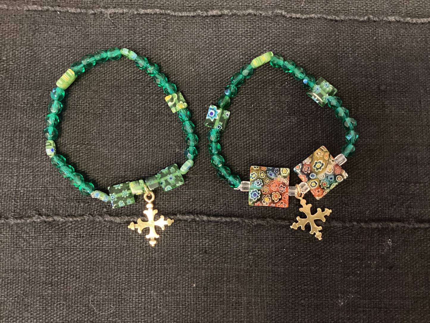 Glass bead bracelets