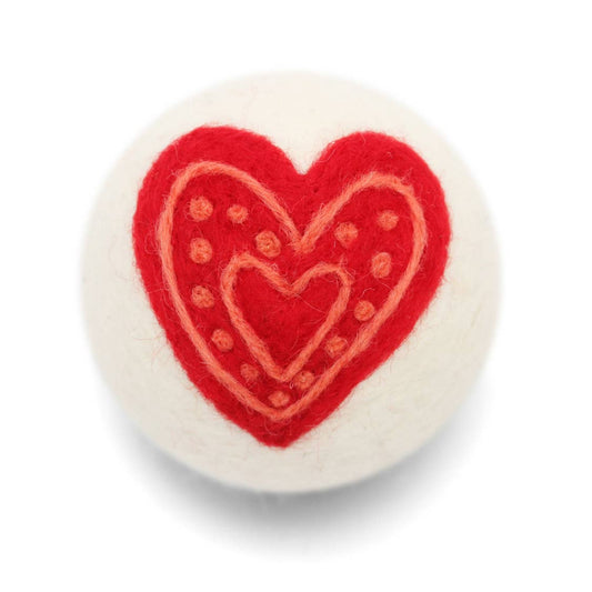 Hearts Eco Wool Dryer Balls Fair Trade: Heart