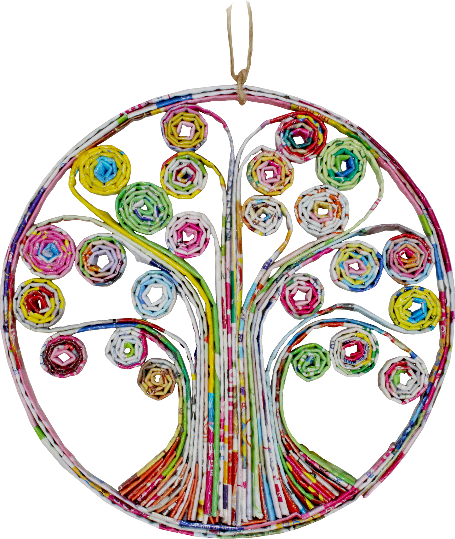 Recycled Magazine Tree of Life Ornament TLV134