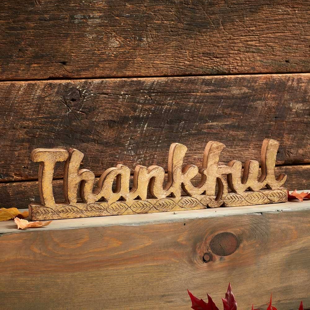 Thankful Rustic Word Art