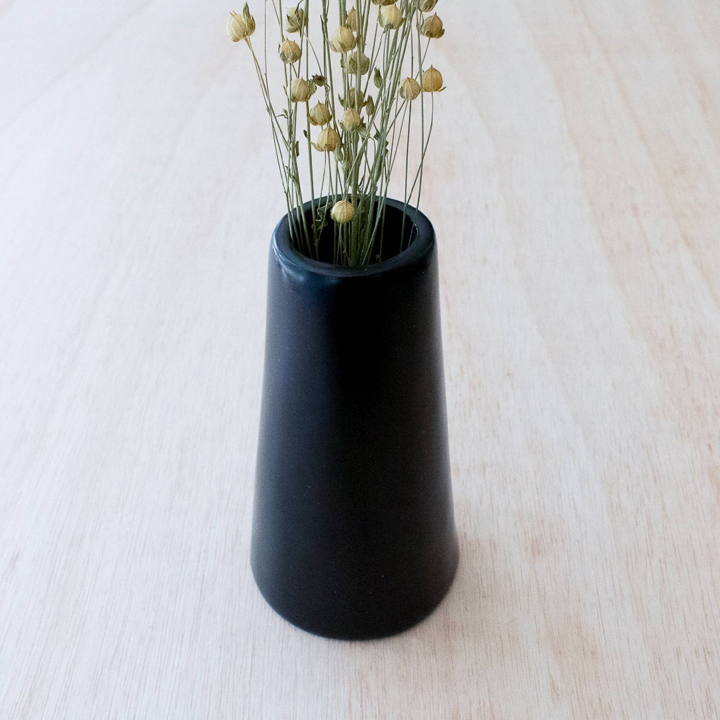 Black Pyramid Vases: Small