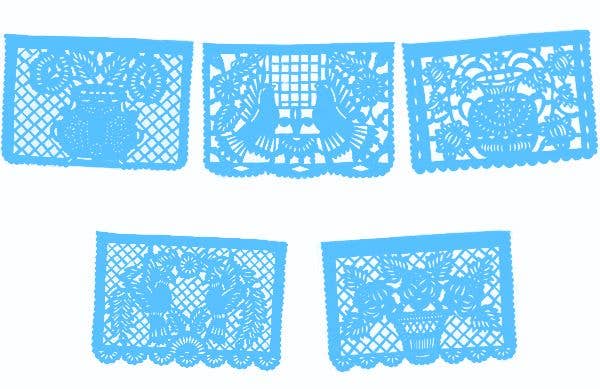Large Paper Turquoise Picado