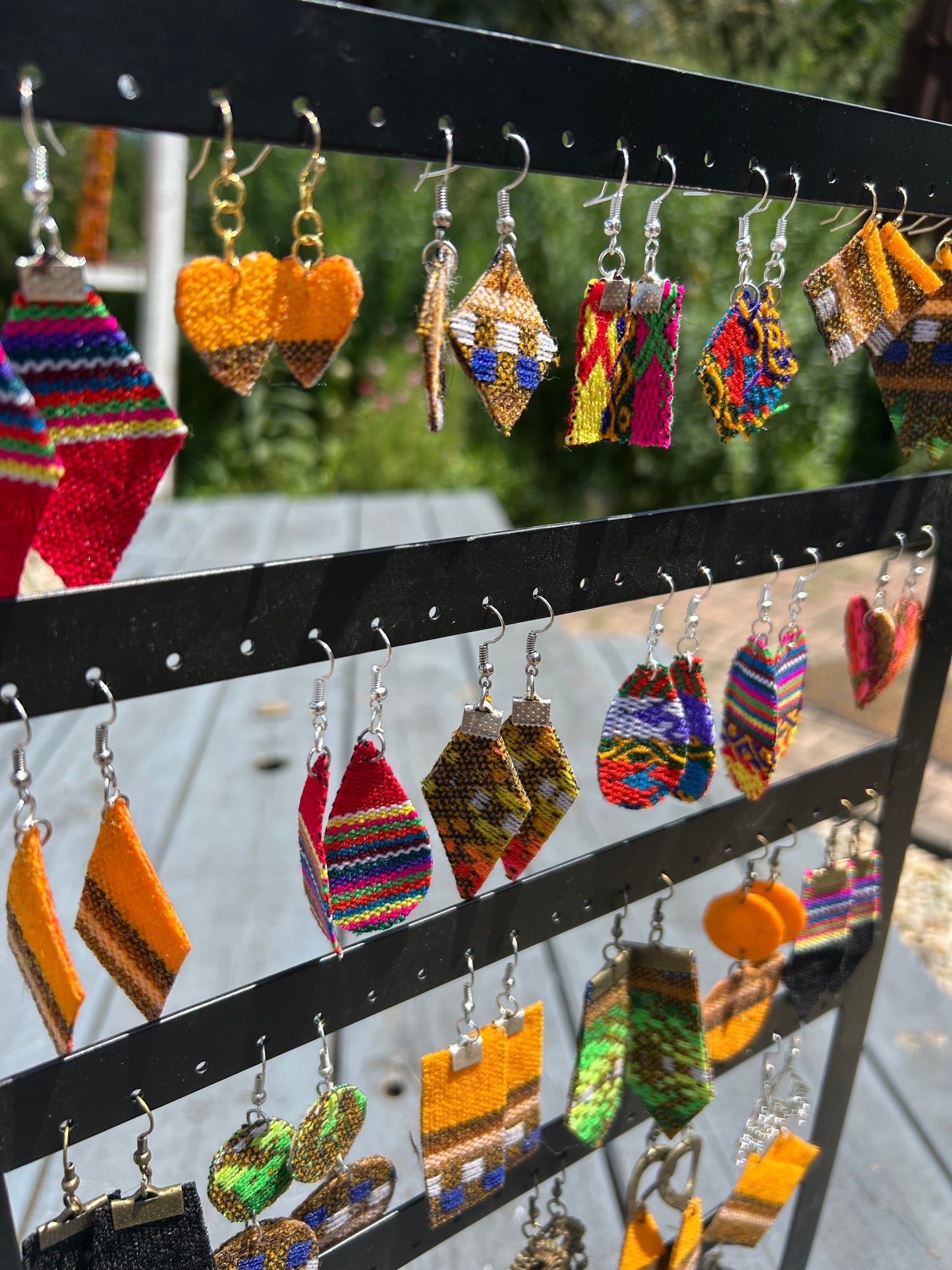 Bolivian Aguayo Fabric Earrings