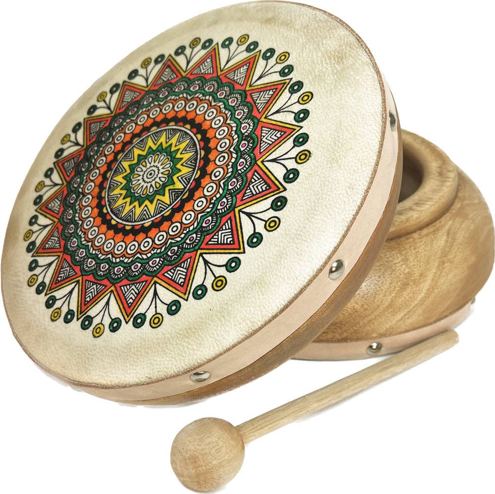 Instrumento de tambor con marco de mandala