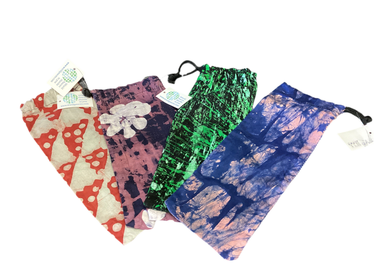 Abanico con estampado de cera africana, hecho a mano en Ghana