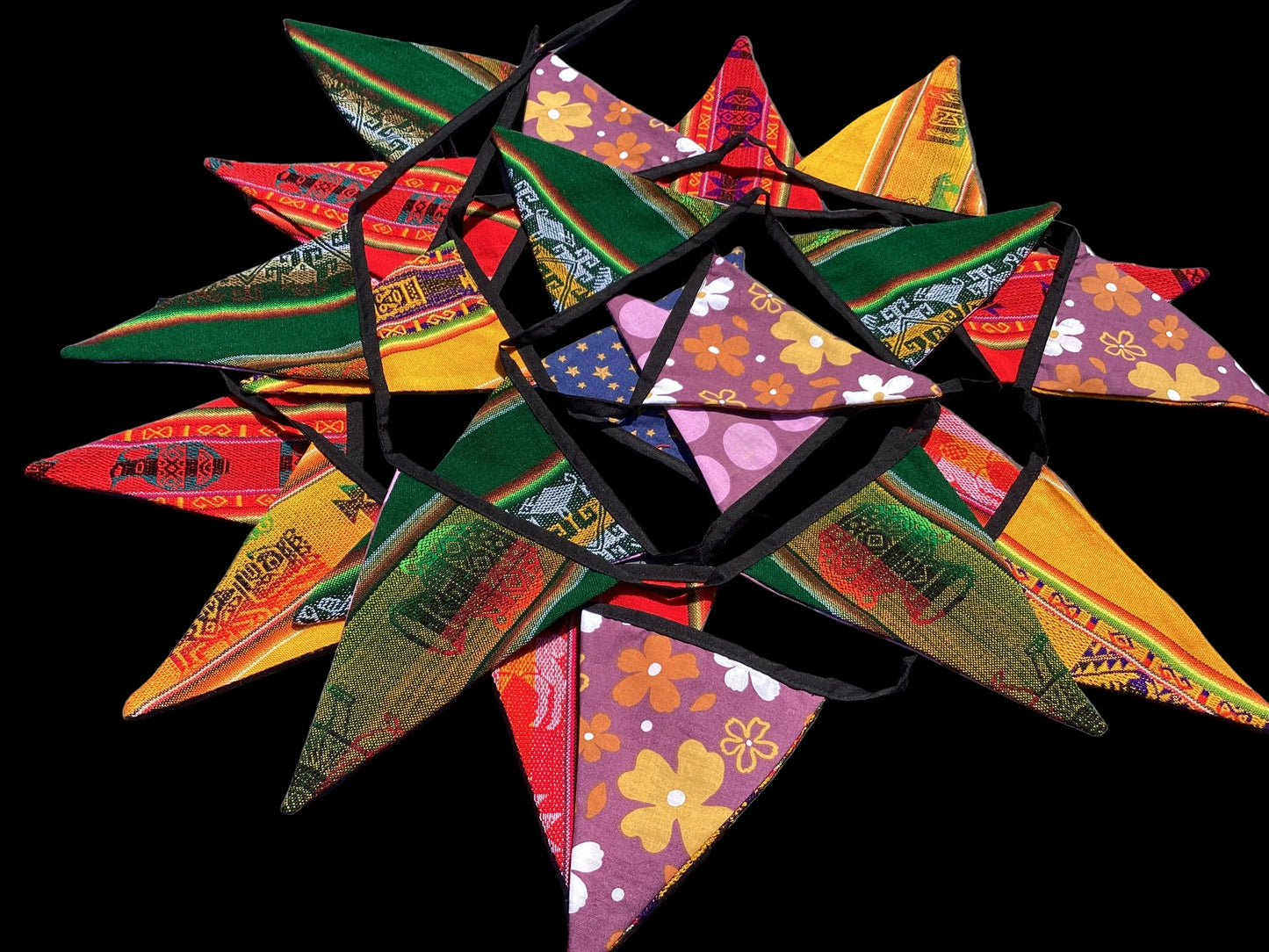 Bolivian Aguayo & Upcycled Fabric Bunting