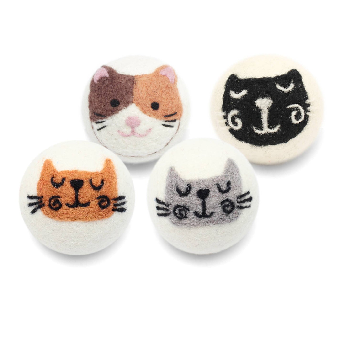 Cats: Eco Wool Dryer Balls Fair Trade: Orange Cat