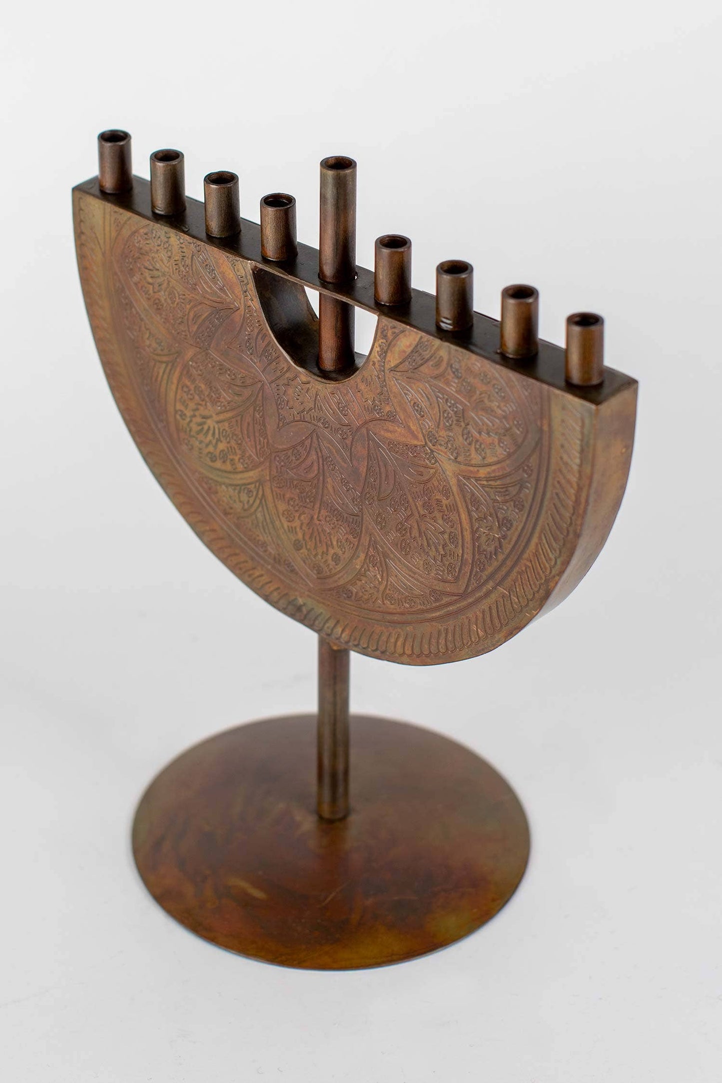 Engraved Iron Menorah