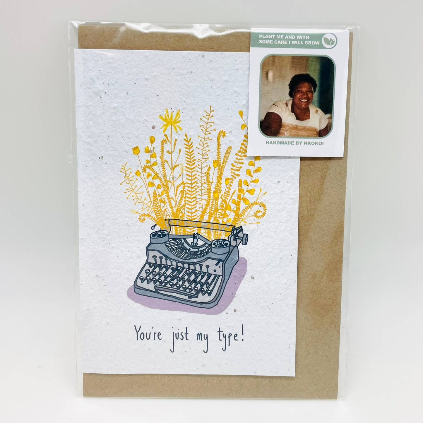 Growing Paper greeting card - Just My Type: Paper Band