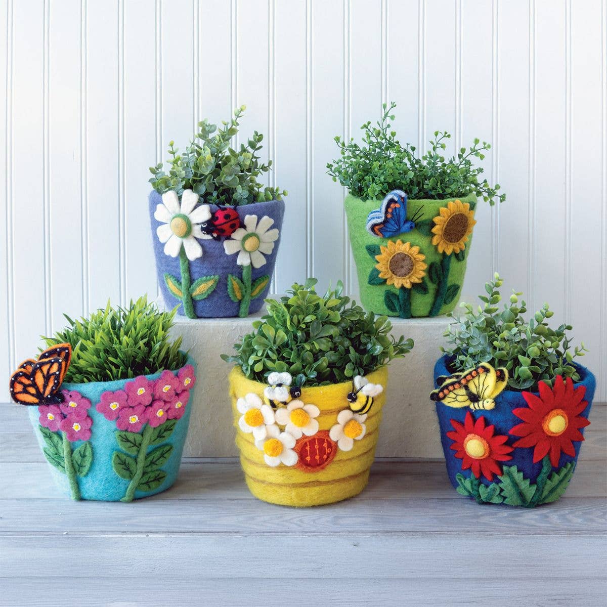 Monarch Bouquet Felt Pot