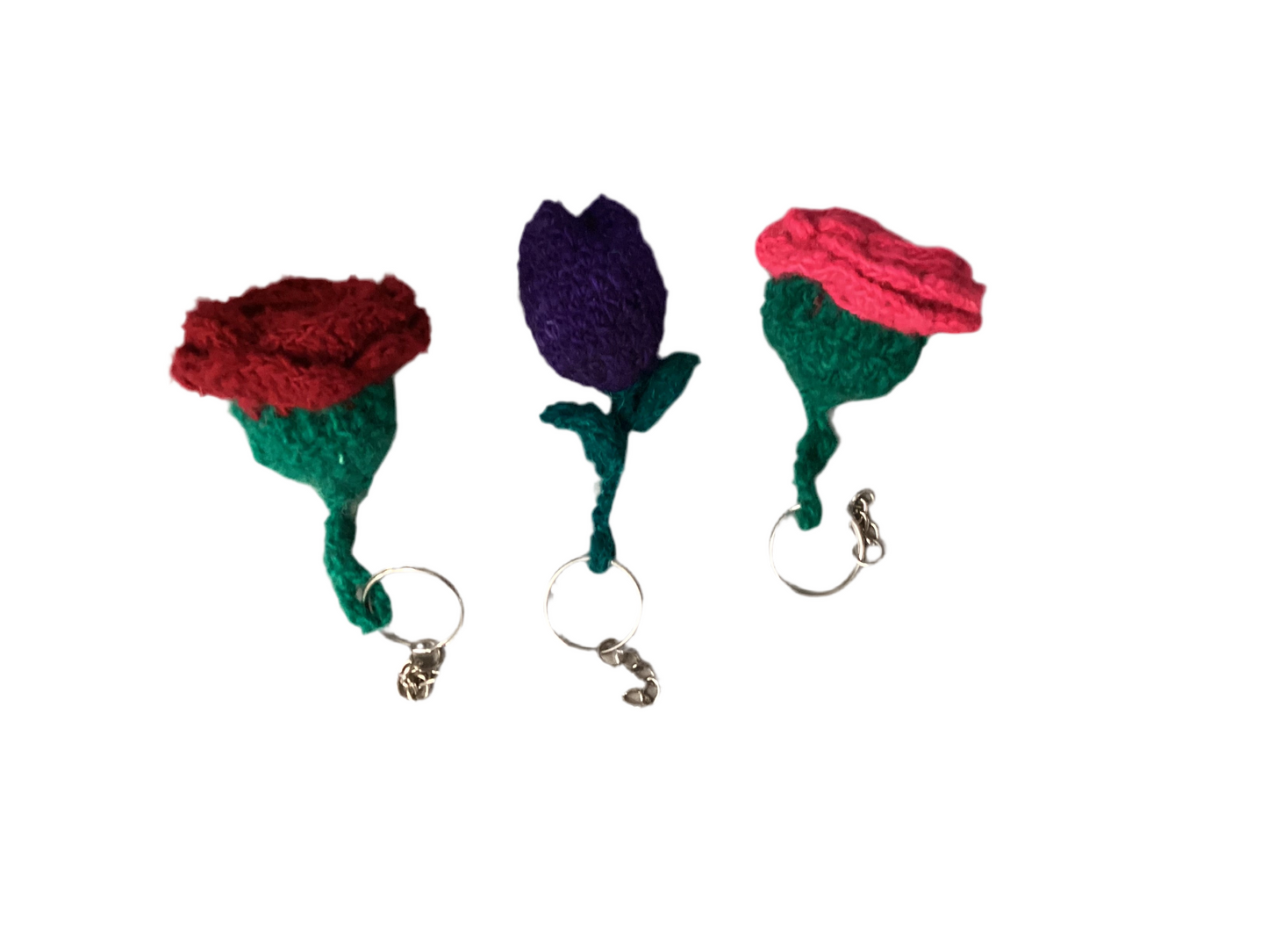 Crochet Flower Keychain