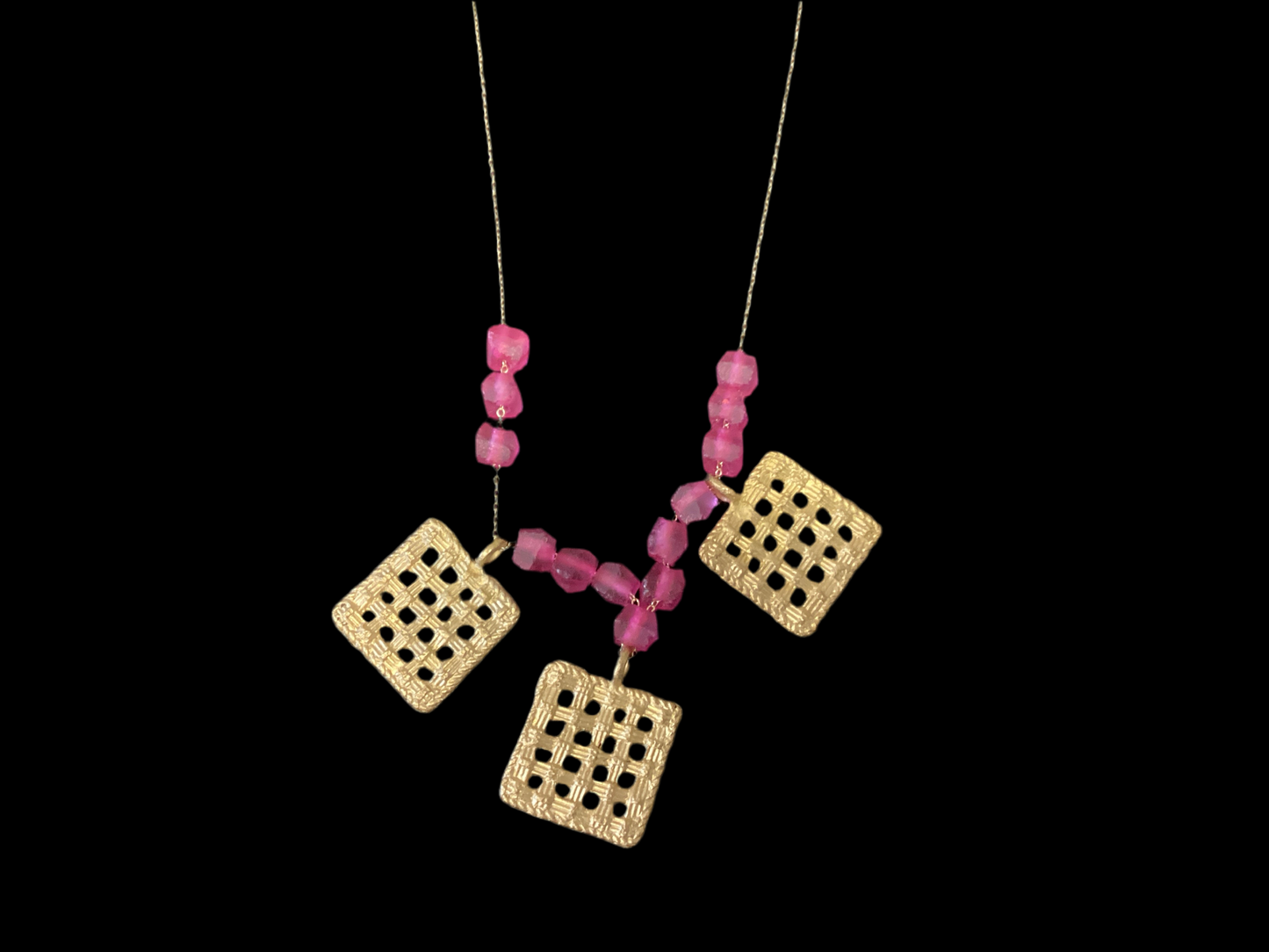 Glass and Brass Necklace