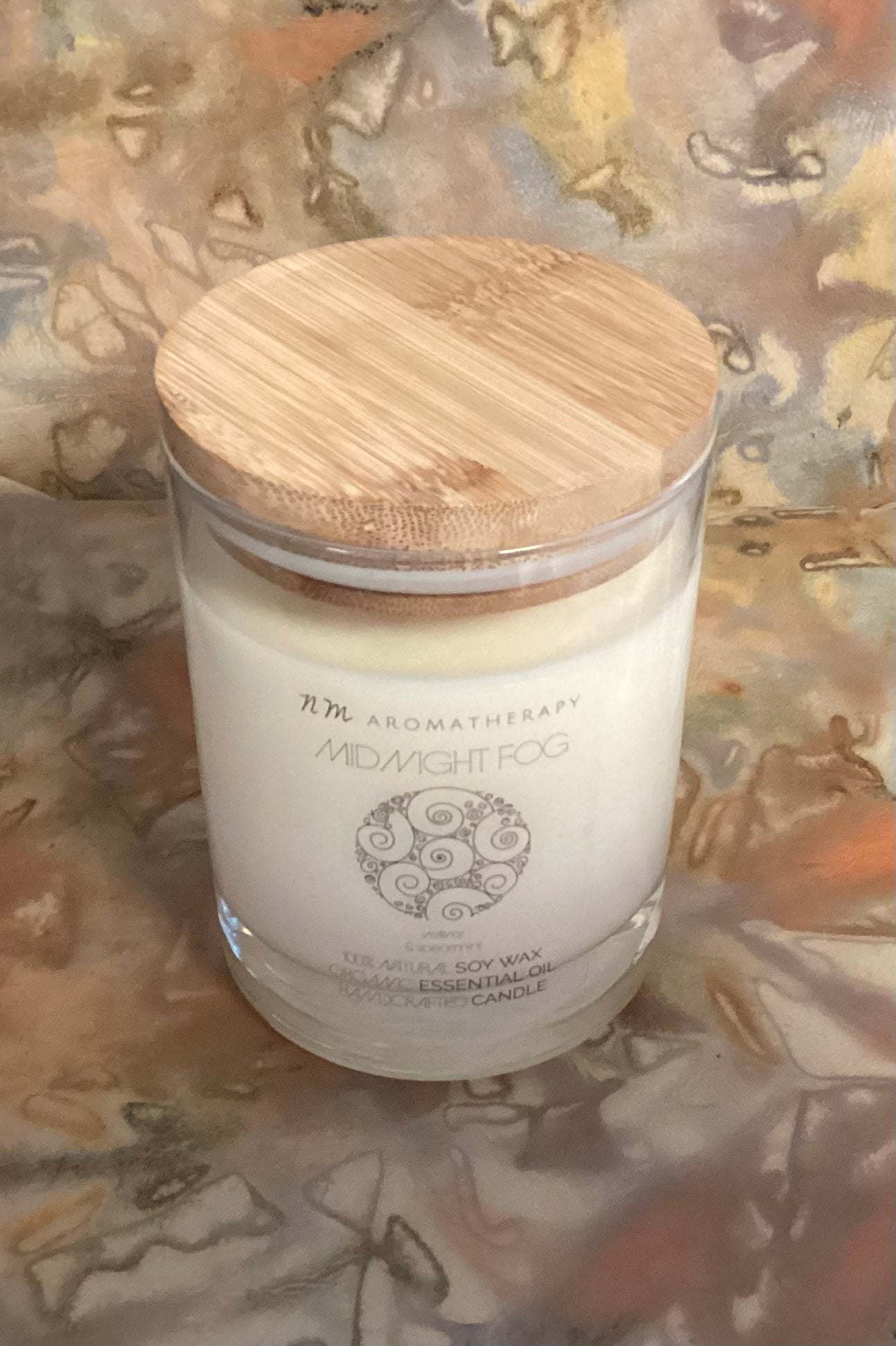 100% Natural Soy Wax Candle scented with organic essential oils