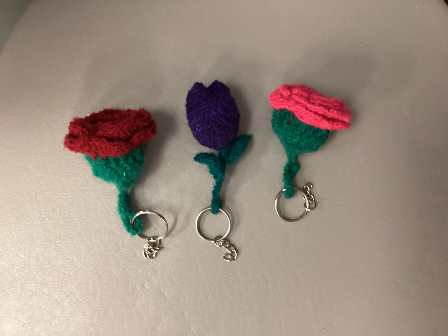 Crochet Flower Keychain