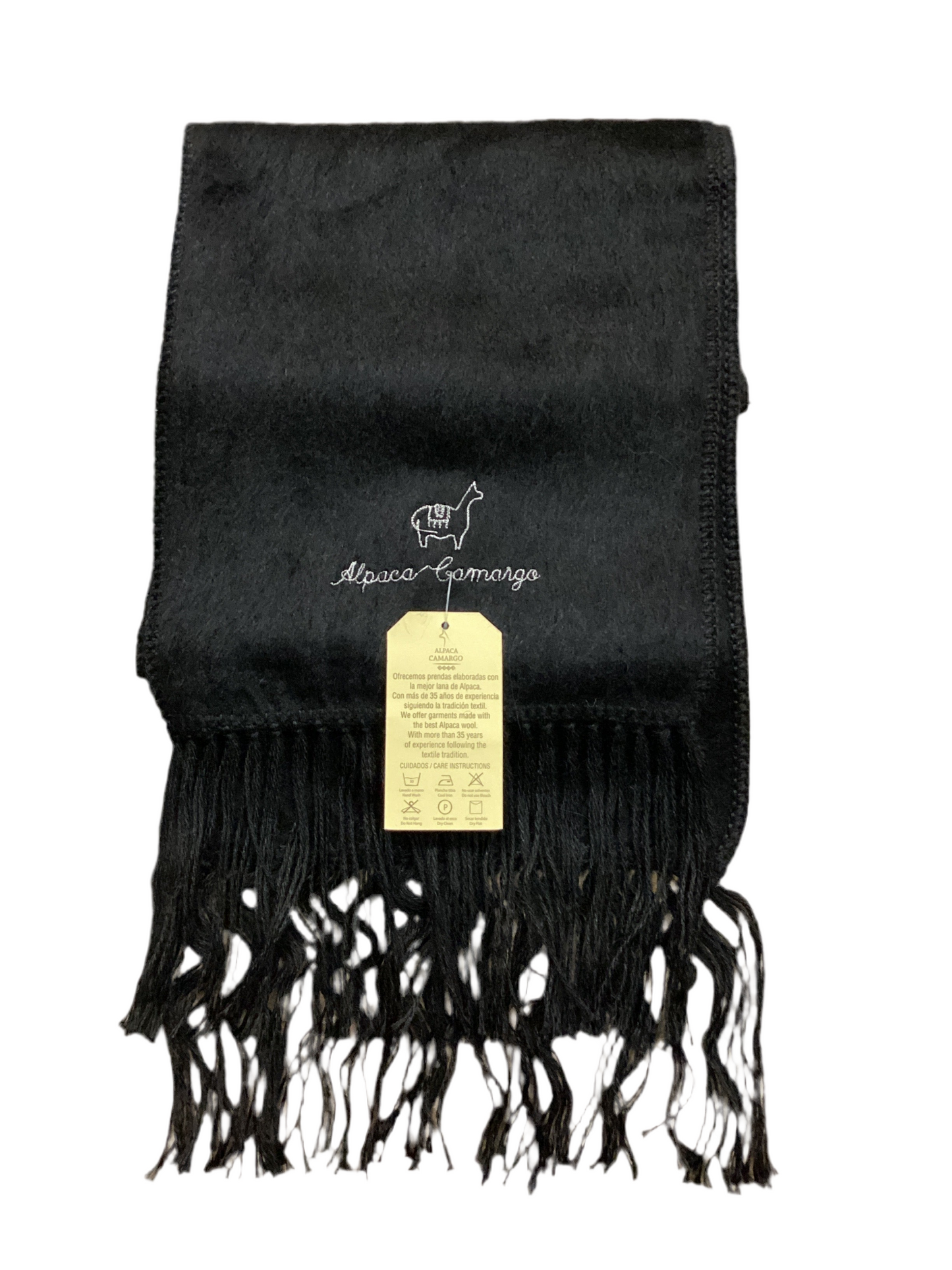 Pañuelo con flecos de alpaca “bulmpy”