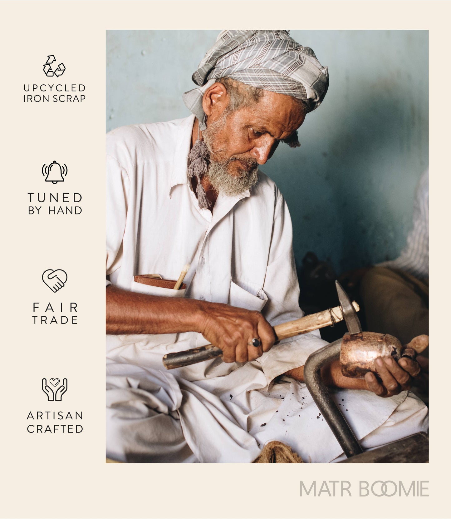 Air Element Heart Bell Wind Chime - Fair Trade Garden