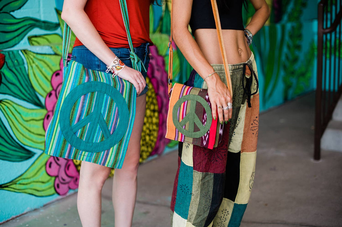 Ikat Peace Messenger Bag