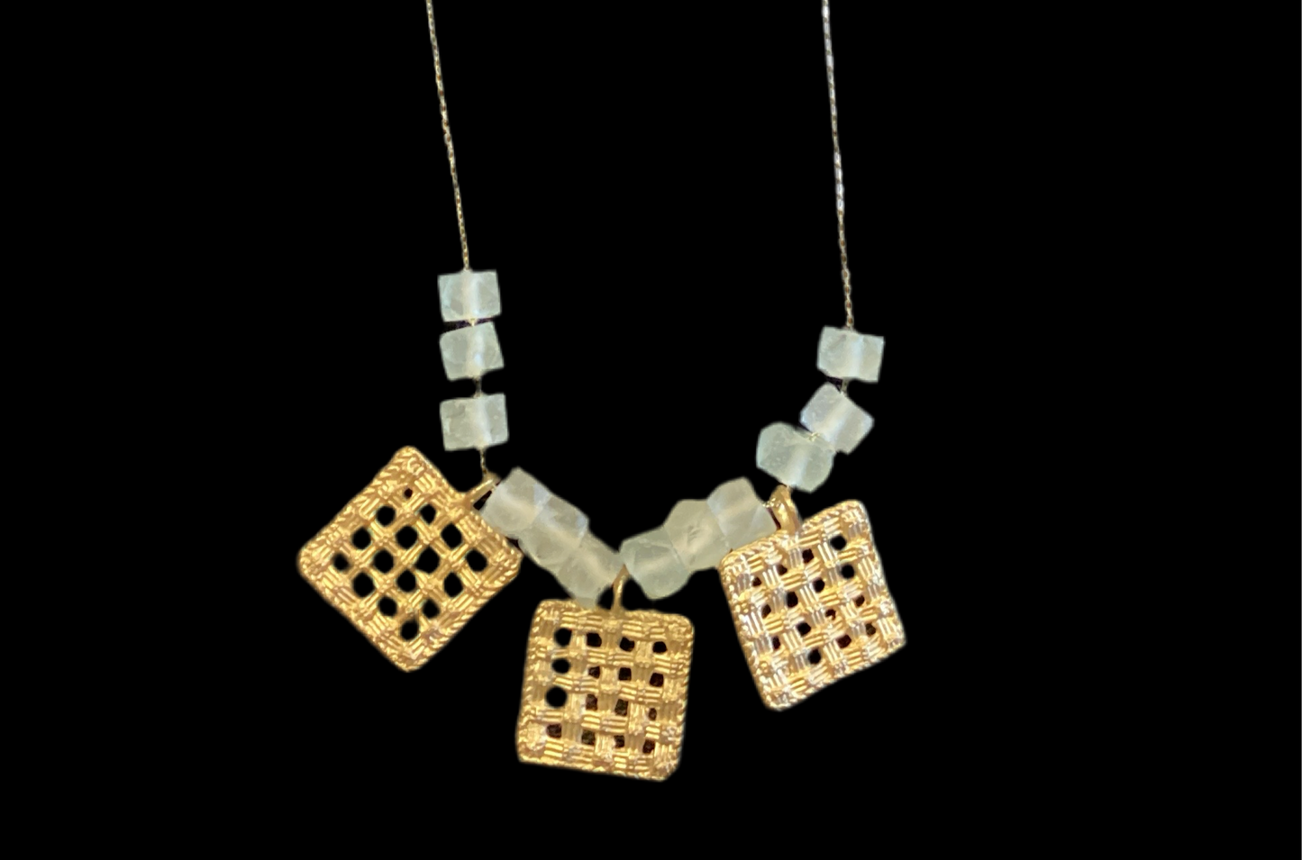 Glass and Brass Necklace