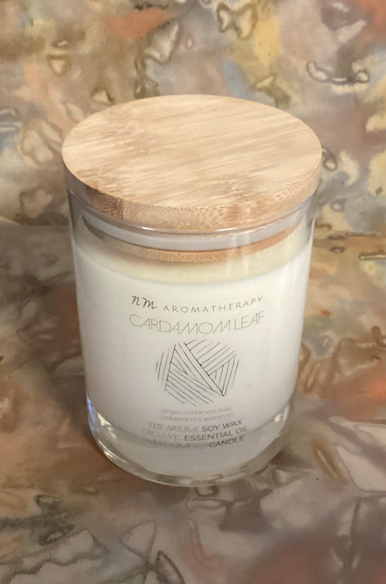 100% Natural Soy Wax Candle scented with organic essential oils