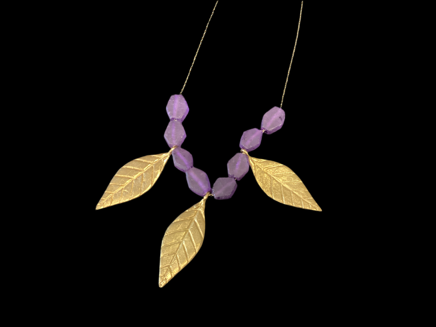 Glass and Brass Necklace