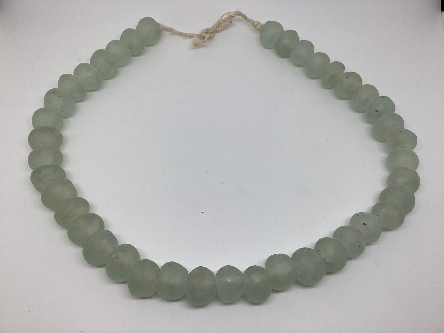 Large Recycled White Glass Beads