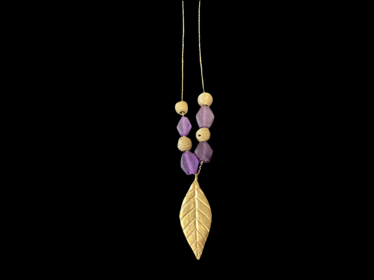 Glass and Brass Necklace