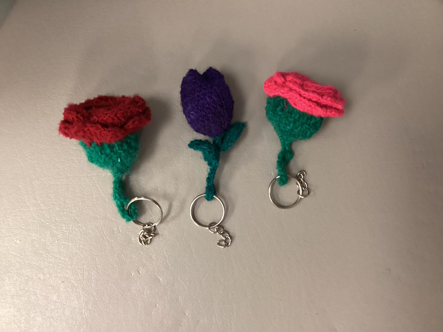 Crochet Flower Keychain