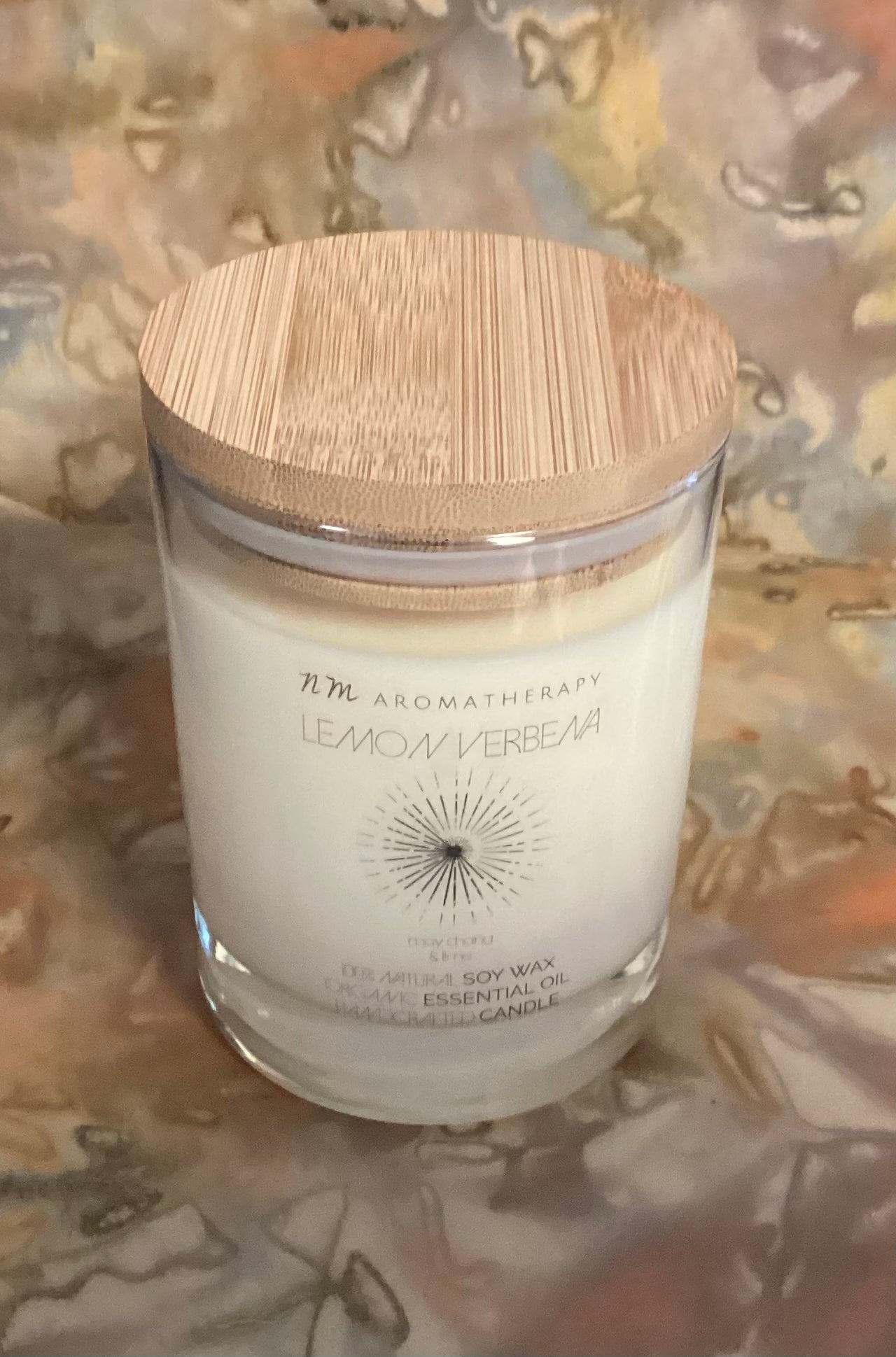 100% Natural Soy Wax Candle scented with organic essential oils