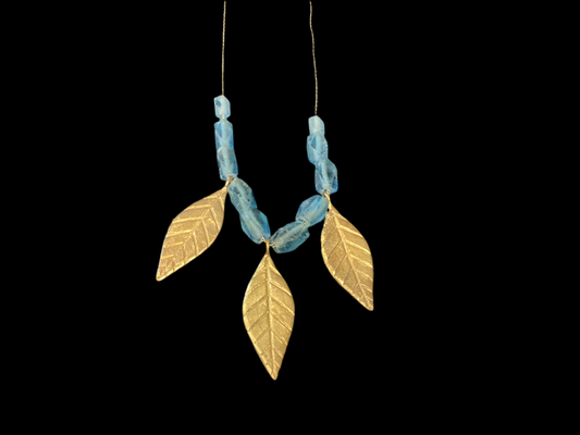 Glass and Brass Necklace