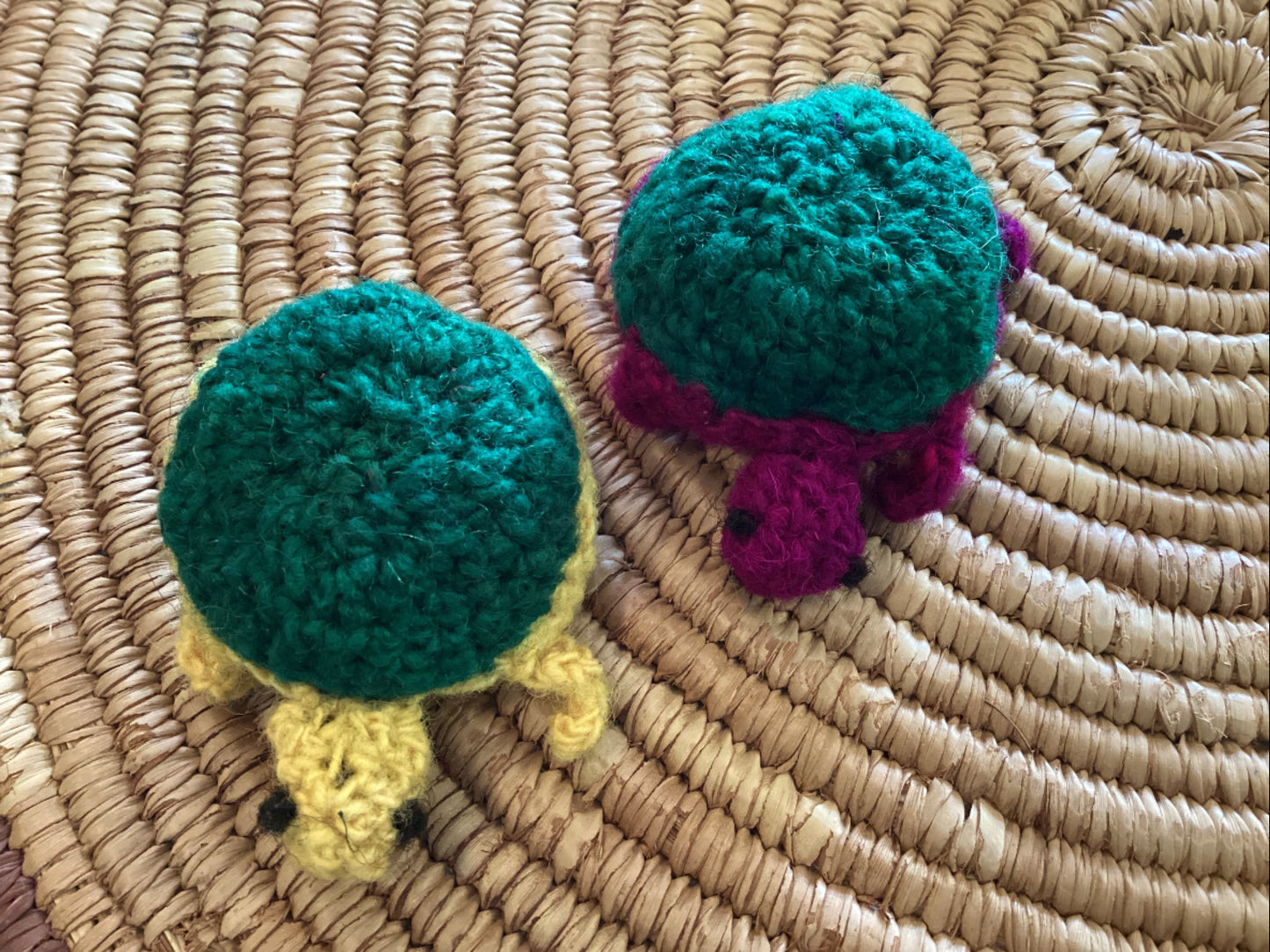 Linda tortuga de crochet