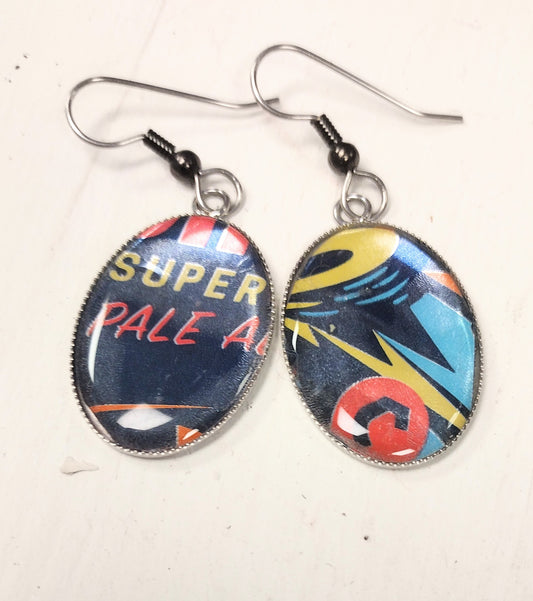 Upcycled Aluminum Can Earrings…Super Pale Ale