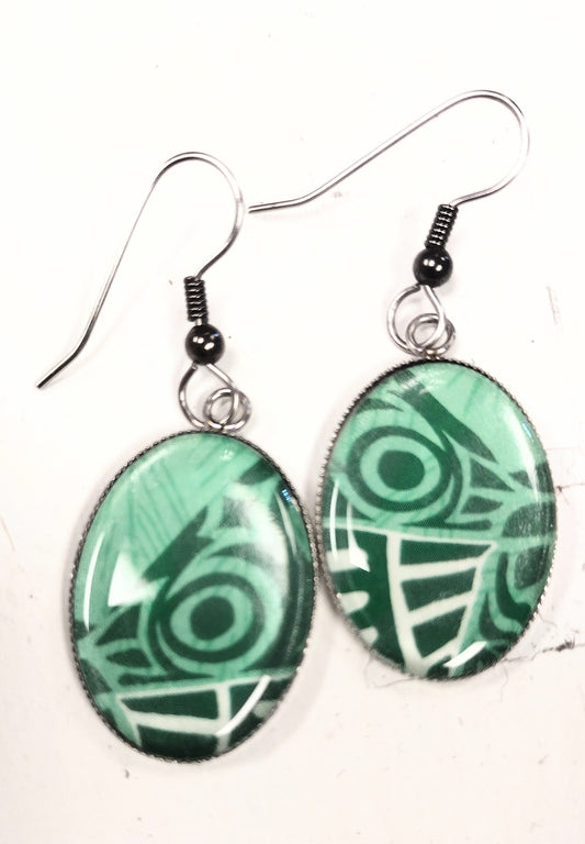 Upcycled Aluminum Can Earrings…Green