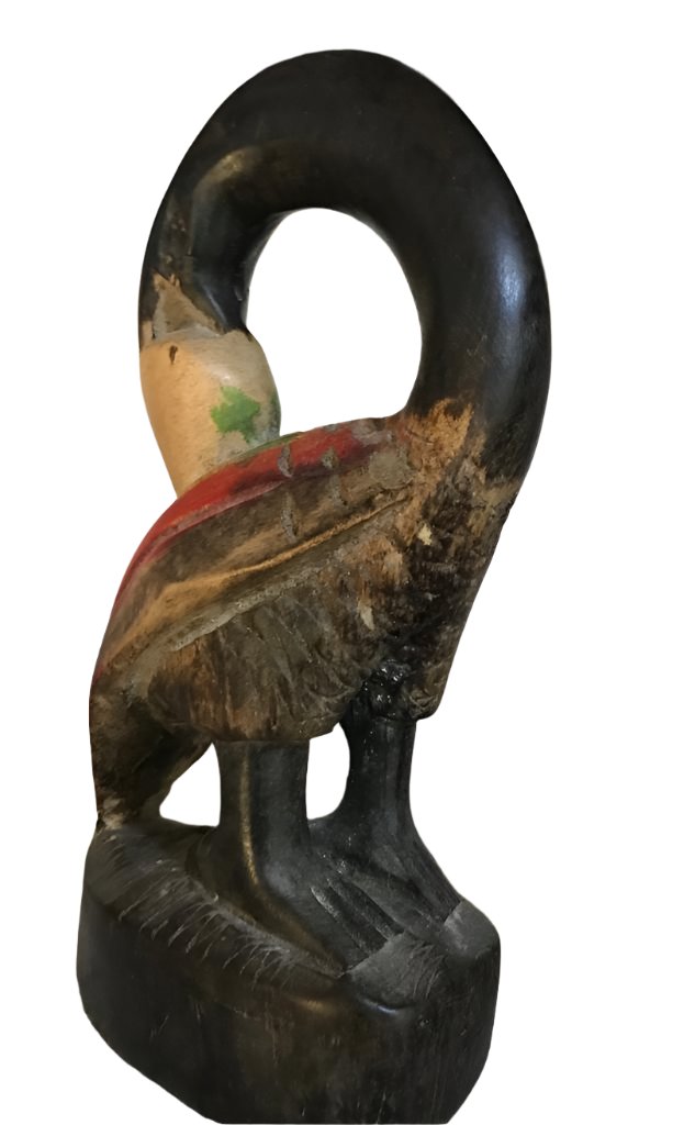 Handmade Sankofa Bird Wood Sculpture (Ghana)