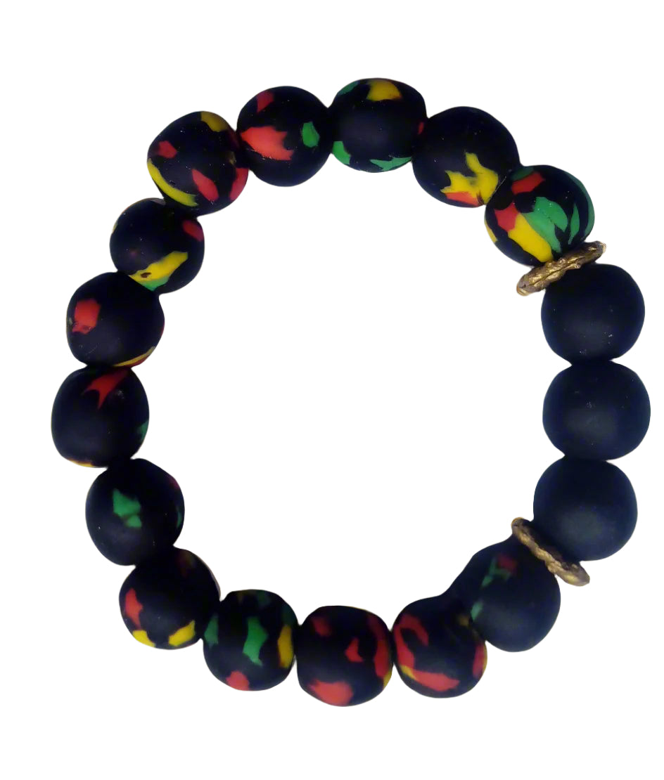 African Sunrise Bracelet: African Beaded Bracelet