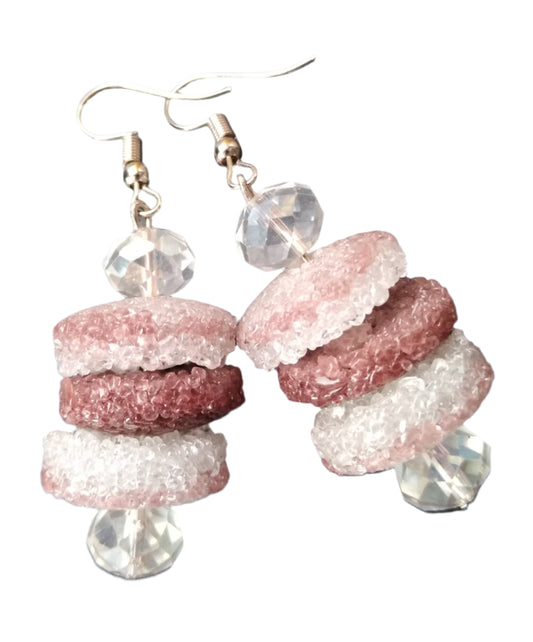 Rose Crystal Sugar Drop Earrings