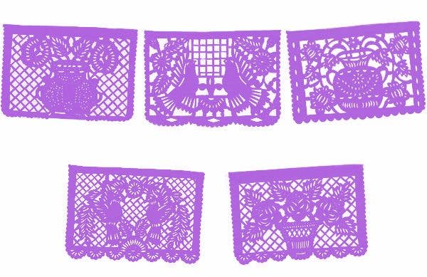 Large Paper Purple Picado