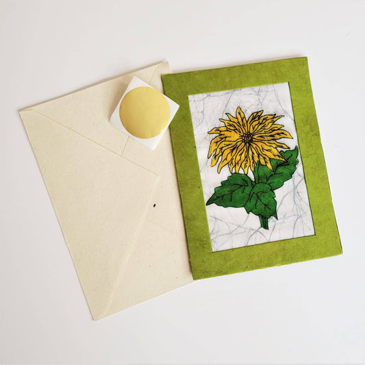 Marigold Batik Note Card