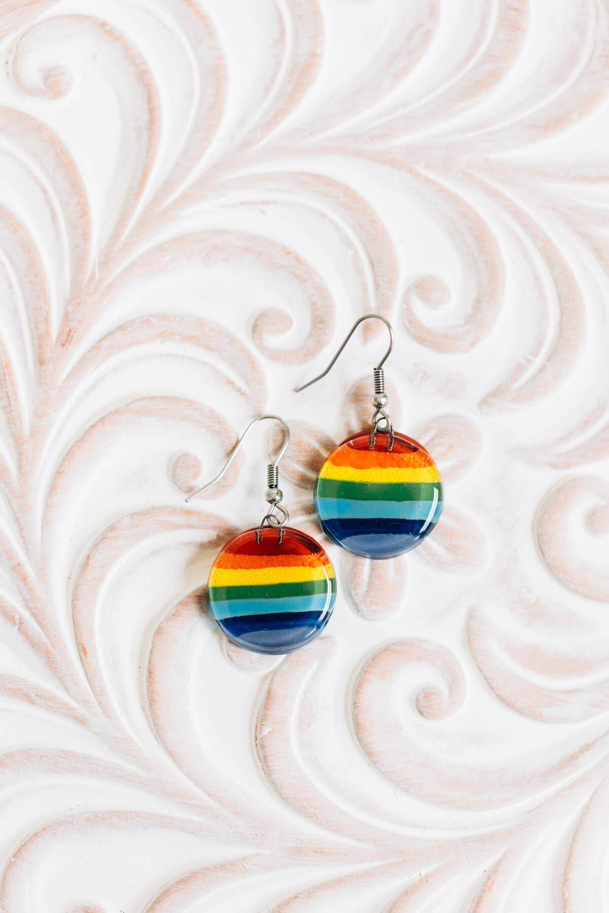 Glass Rainbow Earrings