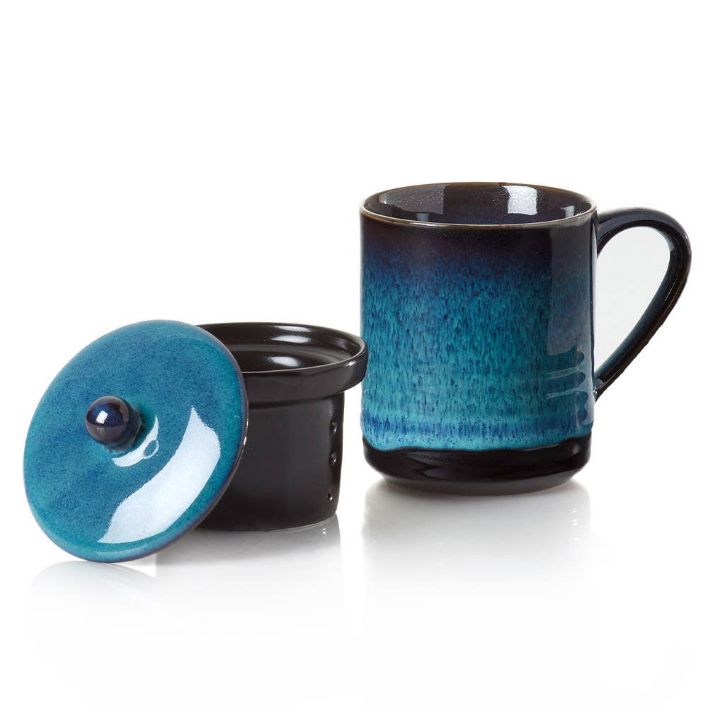 Taza infusora de té de cerámica Lak Lake