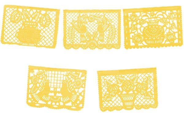 Large Golden Yellow Papel Picado