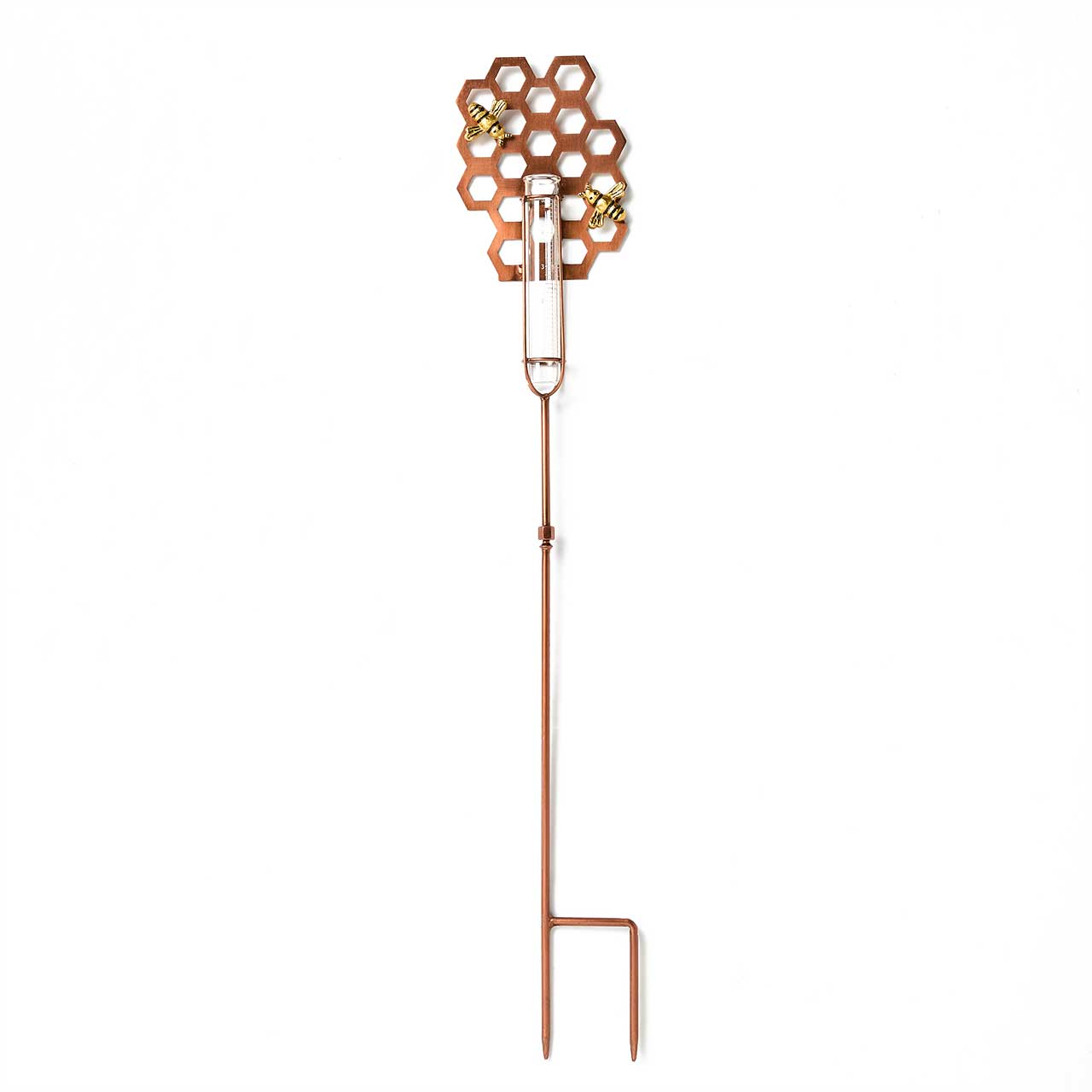 Beehive Rain Gauge Garden Stake