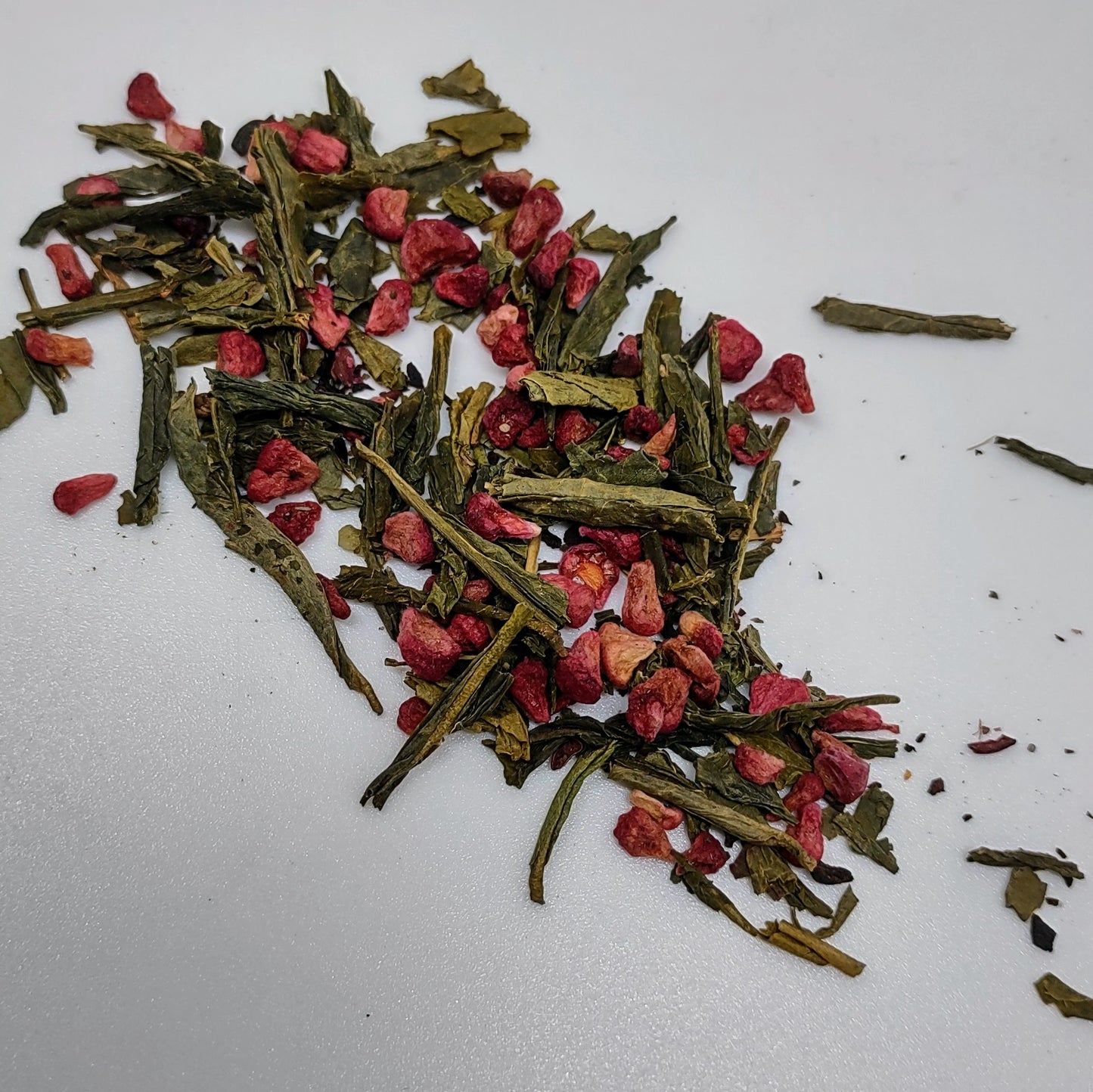 Té verde de frambuesa orgánico de comercio justo