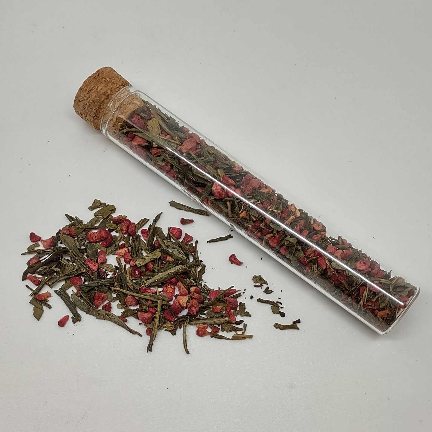 Té verde de frambuesa orgánico de comercio justo