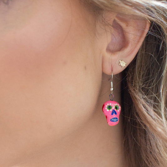 Skeleton Ceramic Earrings