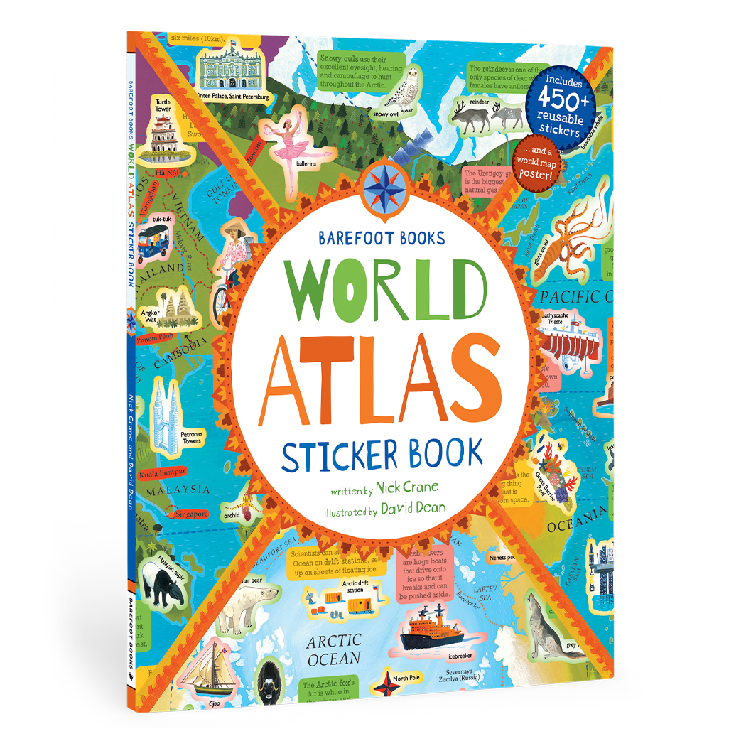 Barefoot Books World Atlas Sticker Book - Paperback