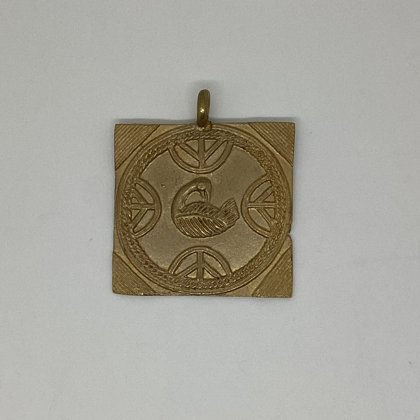 Square with Bird Pendant