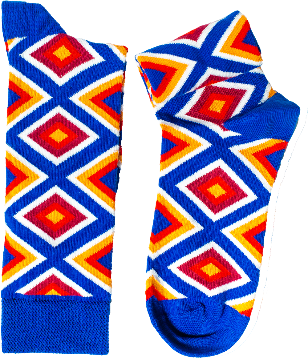 Hujambo Kitenge African Socks size 8 - 13