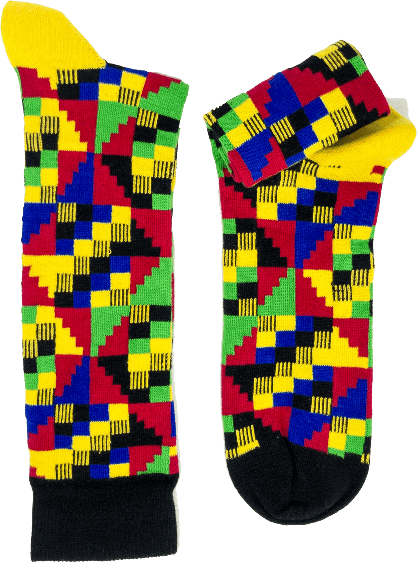 Dumsor Kente African Socks: Large - US 8-13 (EU 41-46)