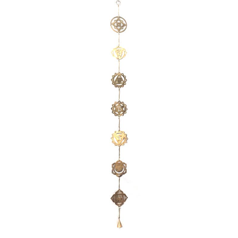 Campana de chakra dorada